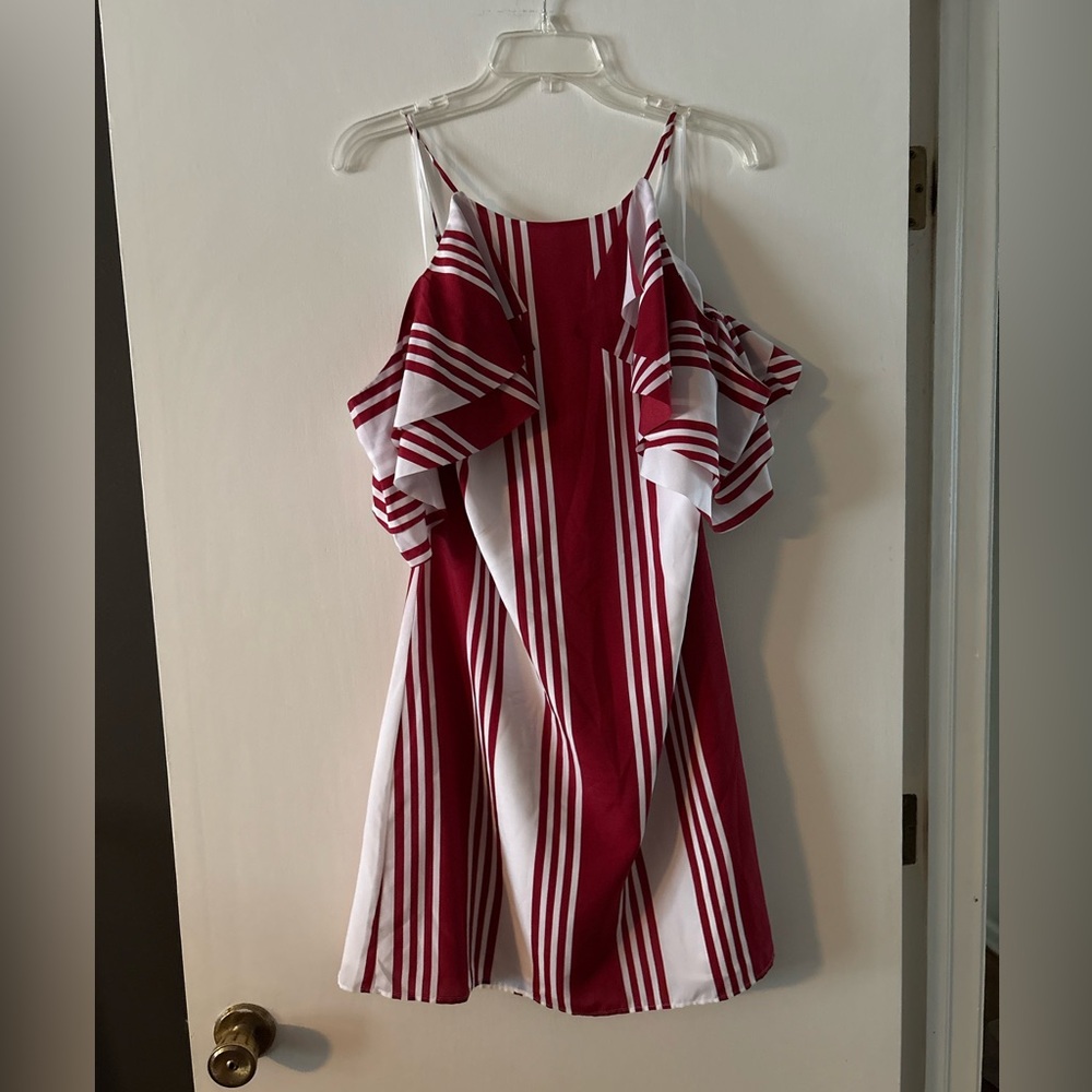 Banana Republic Red and White Striped Dress